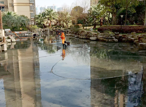 繁峙景观池淤泥清理